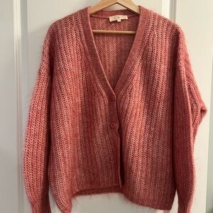 Sezane Basile Cardigan in China Rose